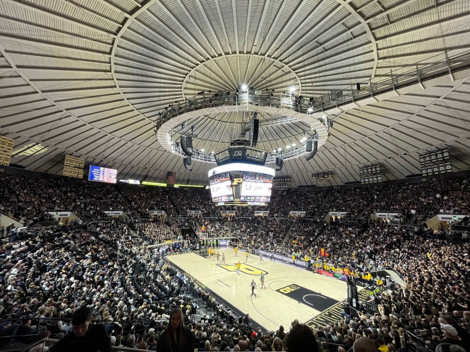 A sold-out Mackey Arena during a Purdue men's basketball game